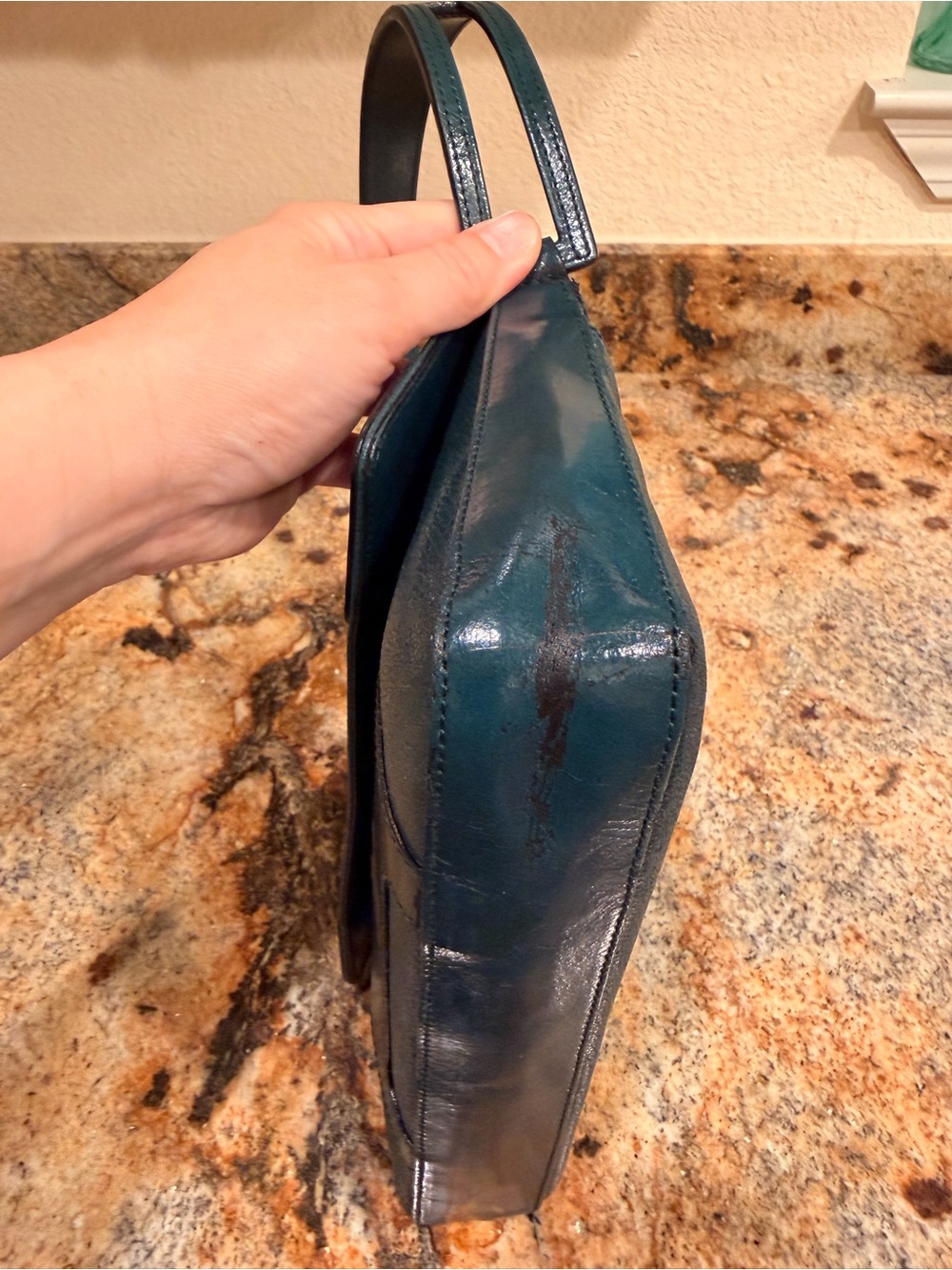 Givenchy Teal Leather Shoulder Bag - Picture 5 of 8